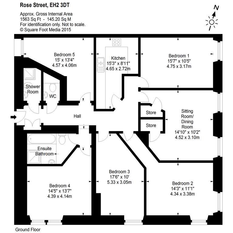 玫瑰街公寓 爱丁堡 客房 照片